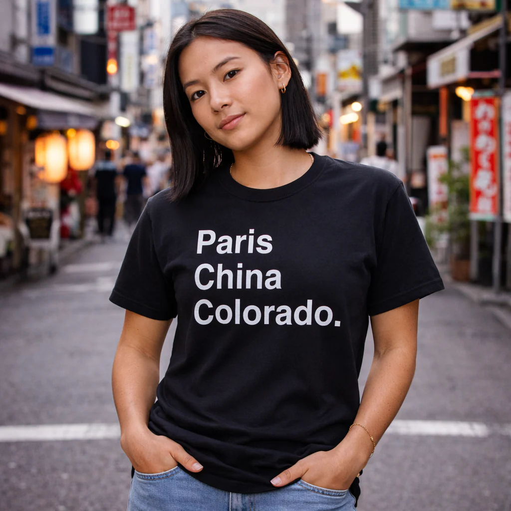 Paris, China, Colorado Tee - Image 4